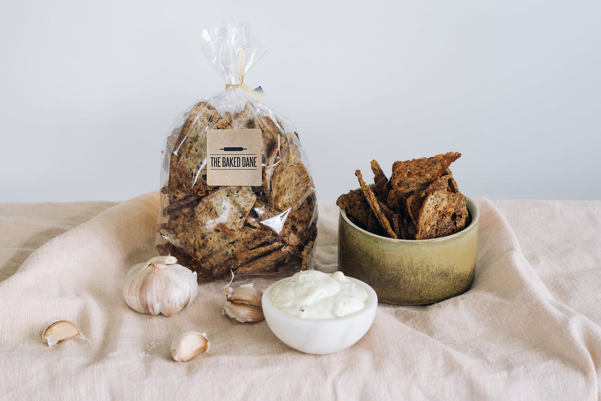 Garlic Rye Chips The Baked Dane